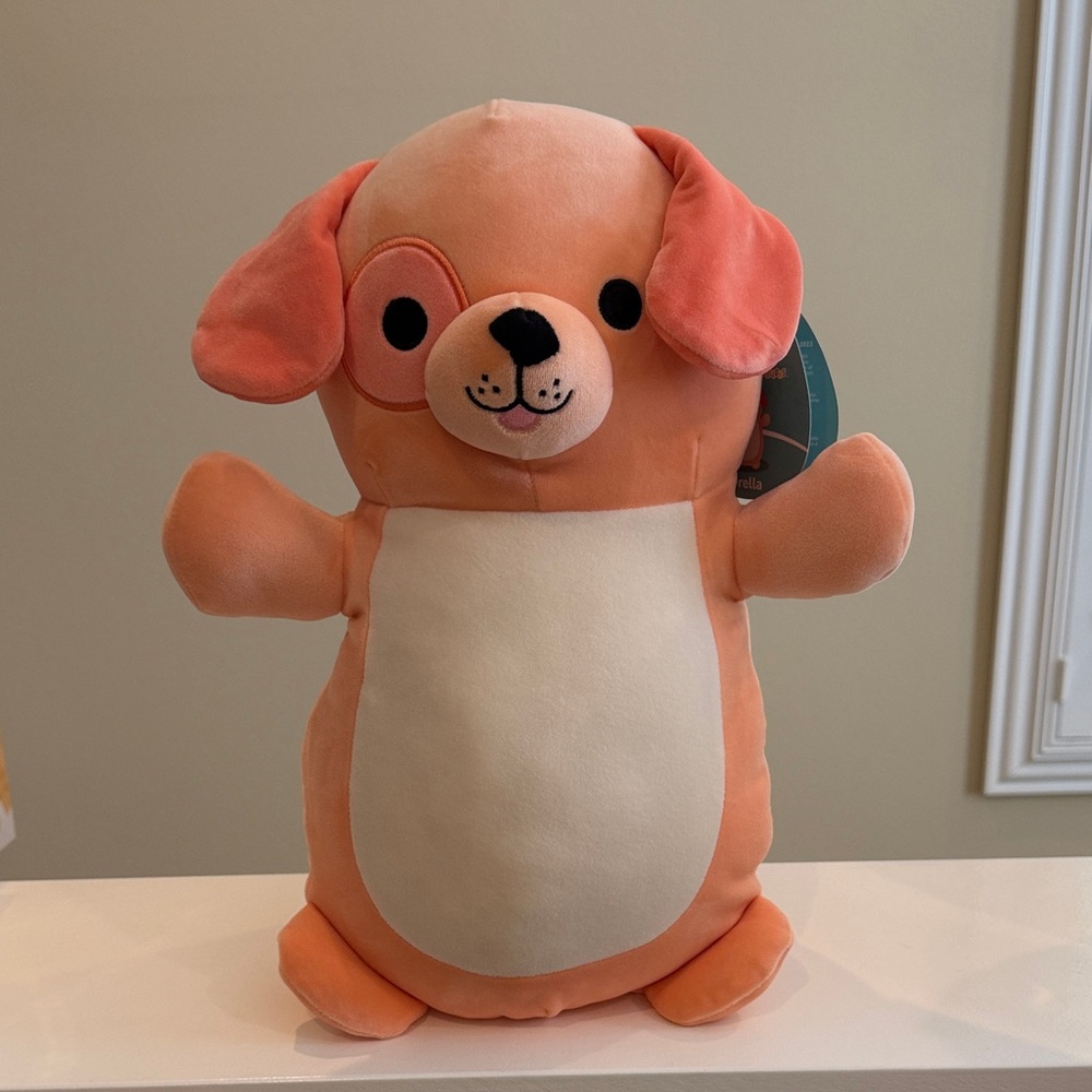 NWT 14” Drella the Orange Dog Hugmees Squishmallow